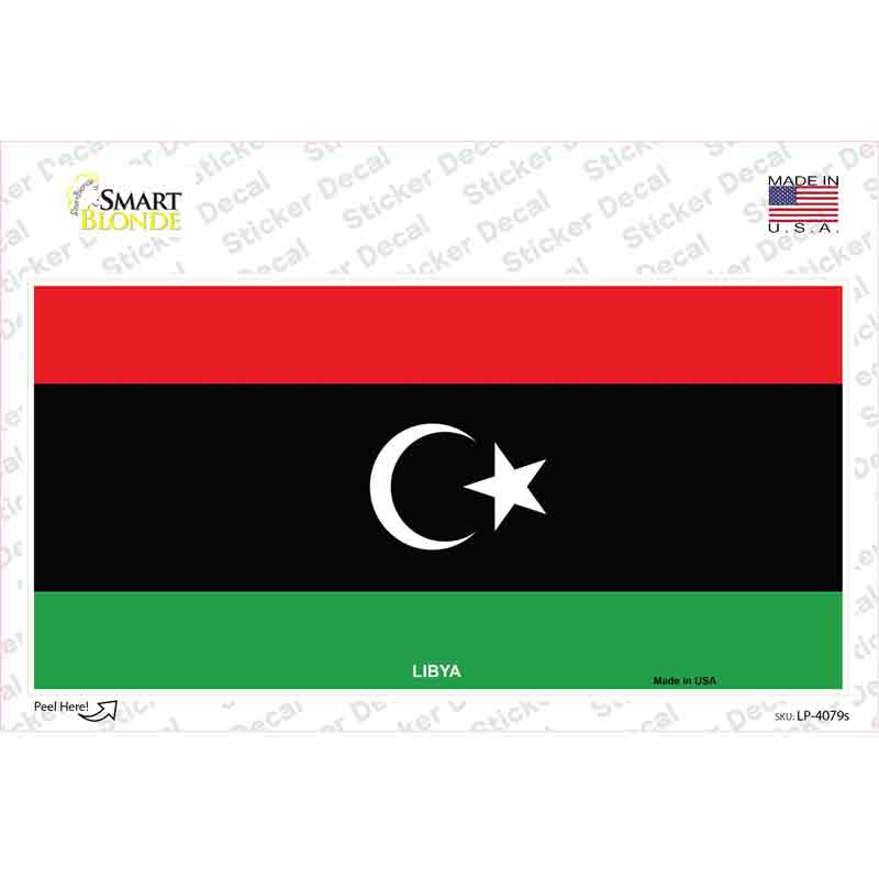 Libya Flag Novelty Sticker Decal