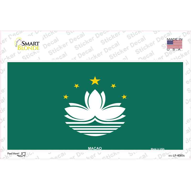 Macao Flag Novelty Sticker Decal