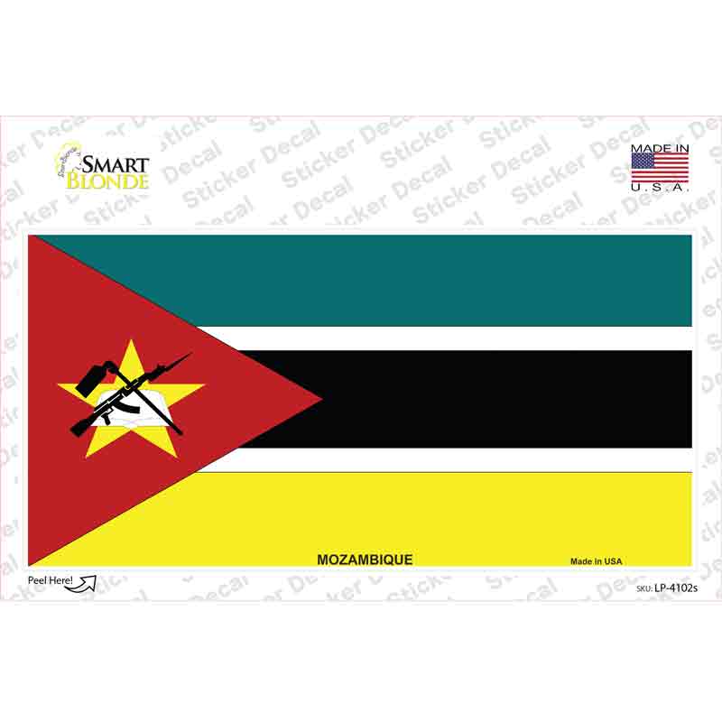 Mozambique Flag Novelty Sticker Decal