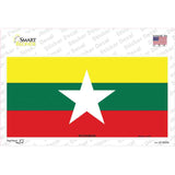 Myanmar Flag Novelty Sticker Decal