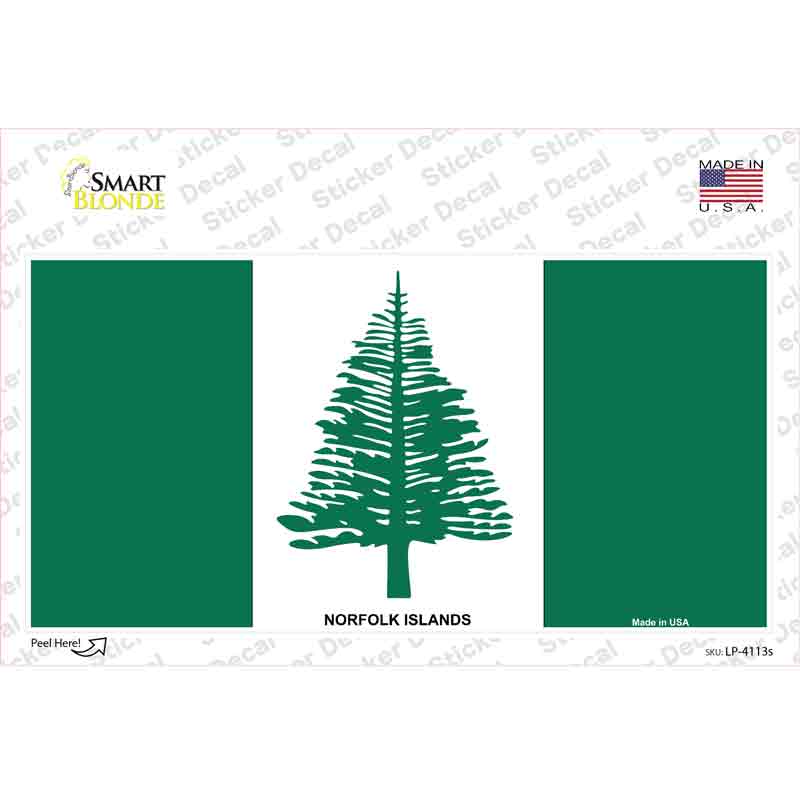 Norfolk Islands Flag Novelty Sticker Decal