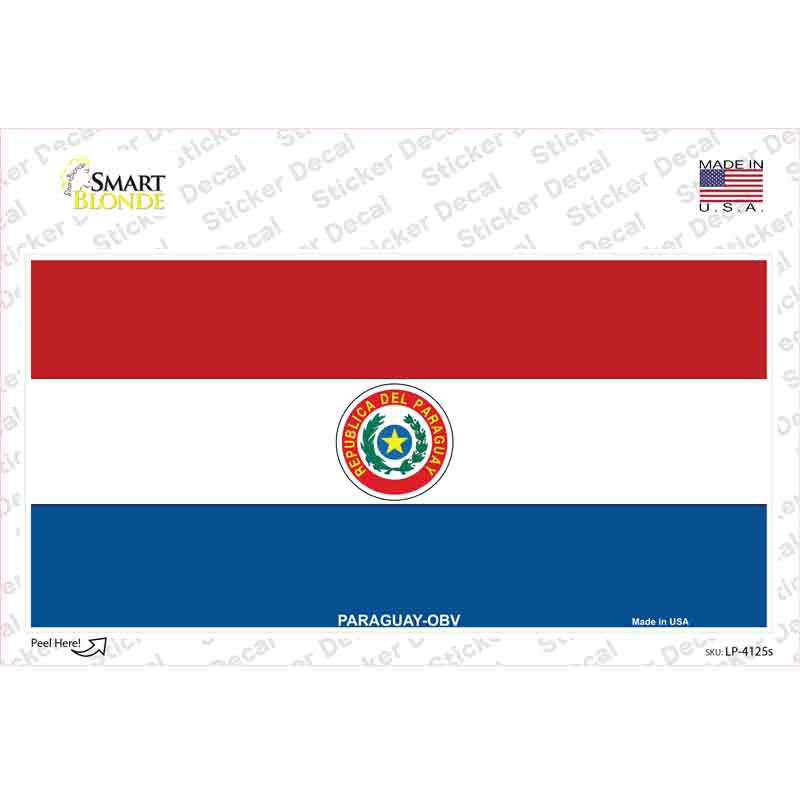 Paraguay-OBV Flag Novelty Sticker Decal