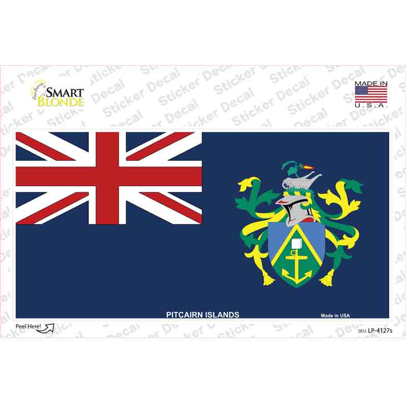 Pitcairn Islands Flag Novelty Sticker Decal