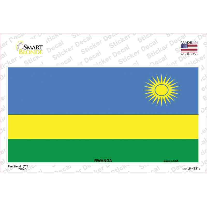 Rwanda Flag Novelty Sticker Decal
