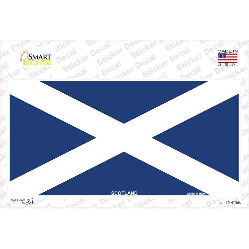 Scotland Flag Novelty Sticker Decal