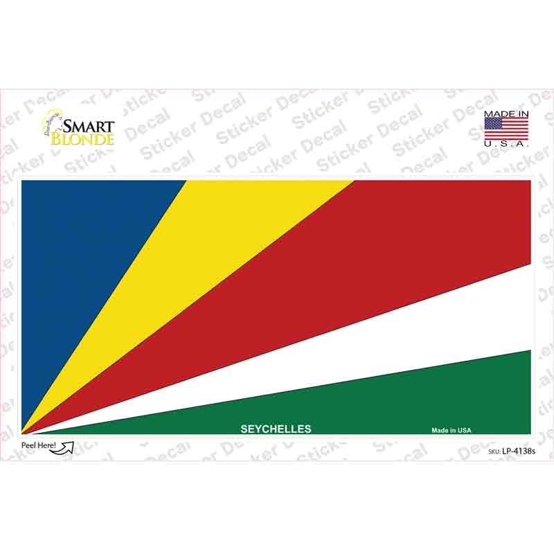 Seychelles Flag Novelty Sticker Decal
