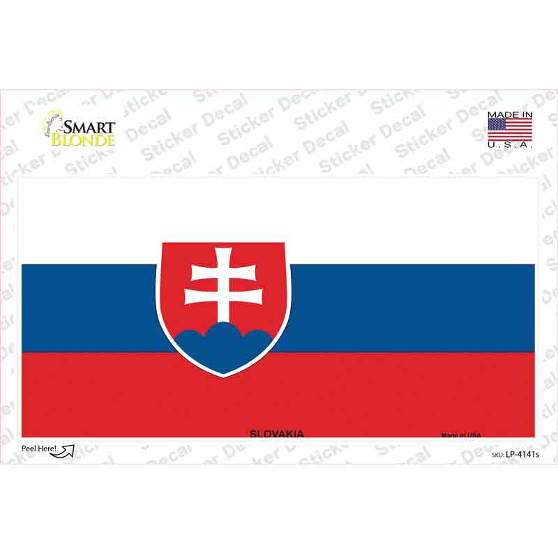 Slovakia Flag Novelty Sticker Decal