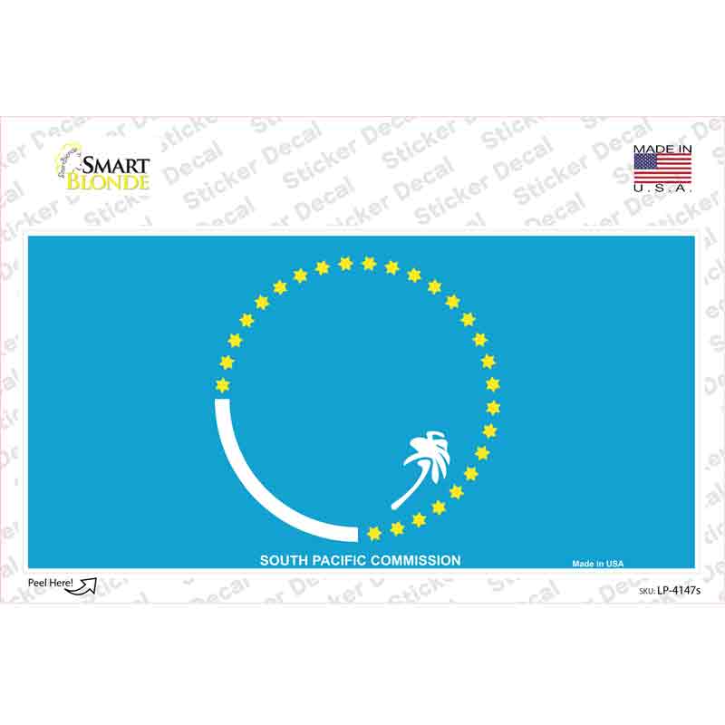 South Pacific Commission Flag Novelty Sticker Decal