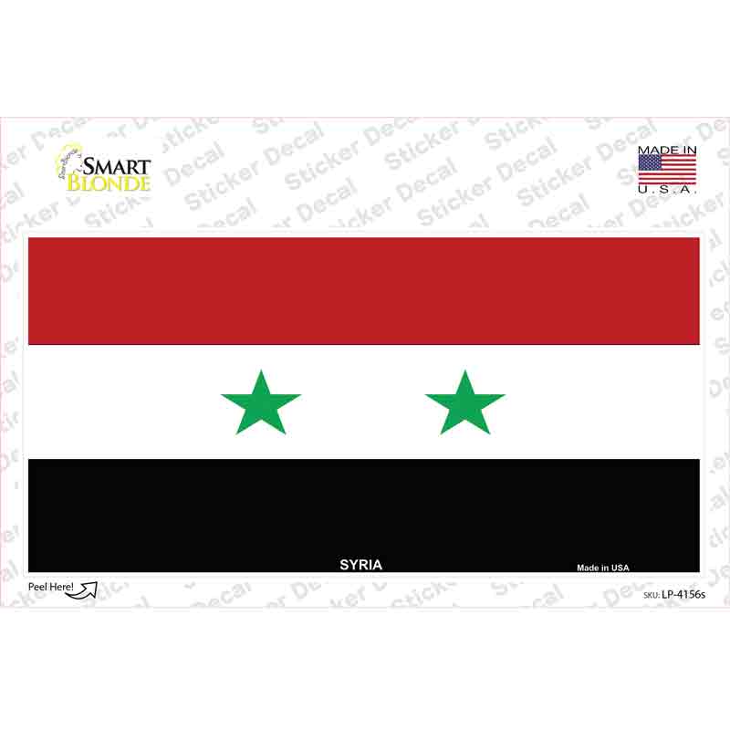 Syria Flag Novelty Sticker Decal