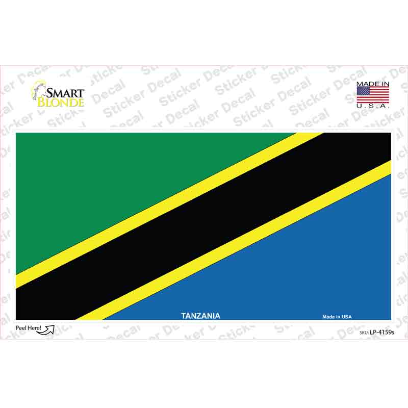 Tanzania Flag Novelty Sticker Decal