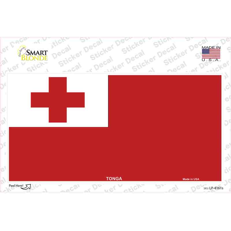 Tonga Flag Novelty Sticker Decal