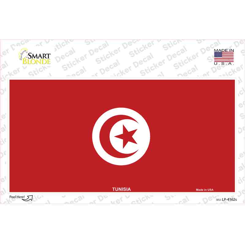 Tunisia Flag Novelty Sticker Decal
