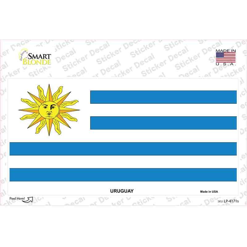 Uruguay Flag Novelty Sticker Decal