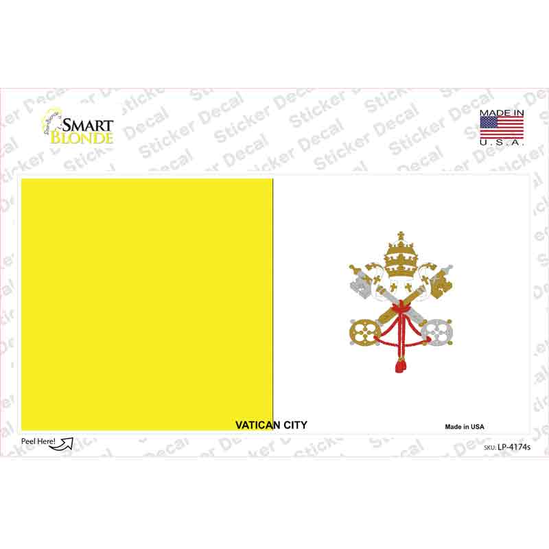 Vatican City Flag Novelty Sticker Decal