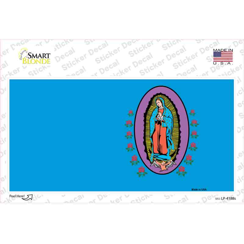 Virgin Mary Blue Novelty Sticker Decal