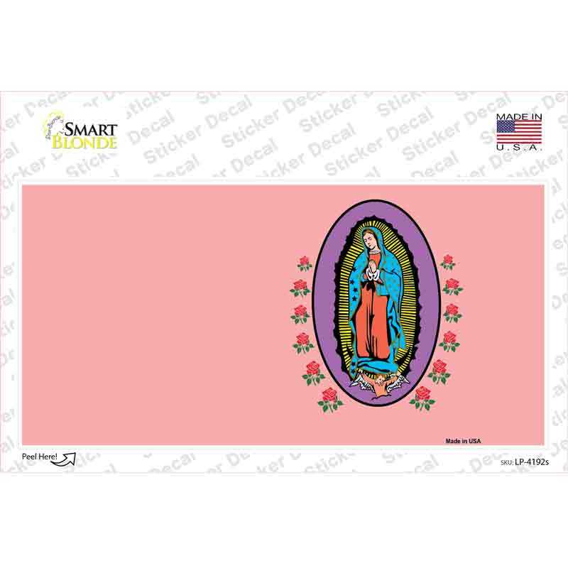 Virgin Mary Pink Novelty Sticker Decal