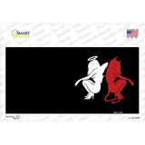Angel Devil Offset Novelty Sticker Decal