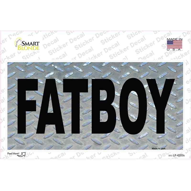 Fat Boy Diamond Novelty Sticker Decal