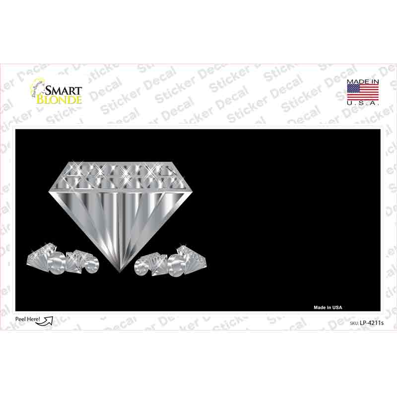 Diamonds Offset Novelty Sticker Decal