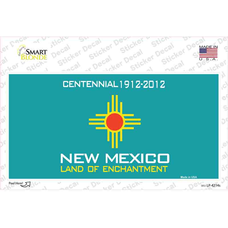 New Mexico Background Novelty Sticker Decal
