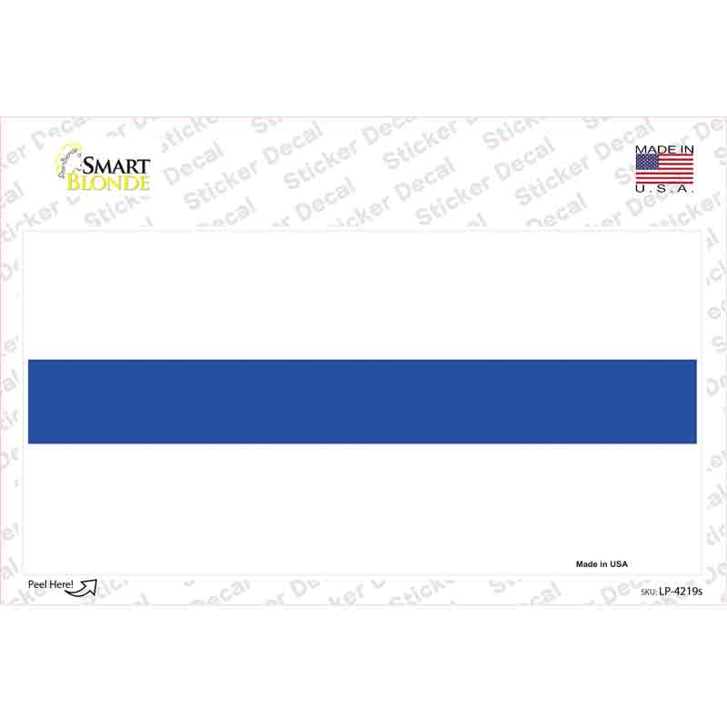 Thin Blue Line White Novelty Sticker Decal