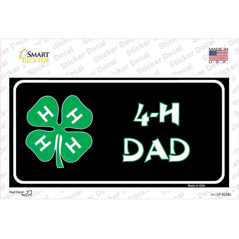4-H Dad Novelty Sticker Decal