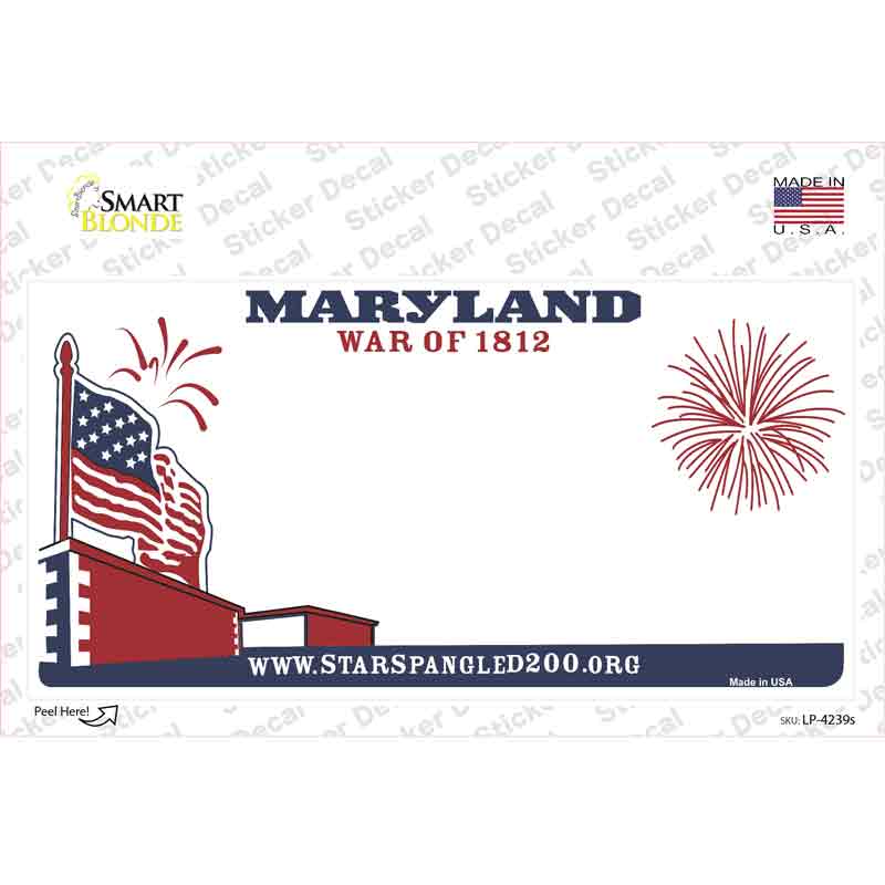 Maryland State Novelty Sticker Decal