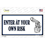 Enter At Own Risk Novelty Sticker Decal