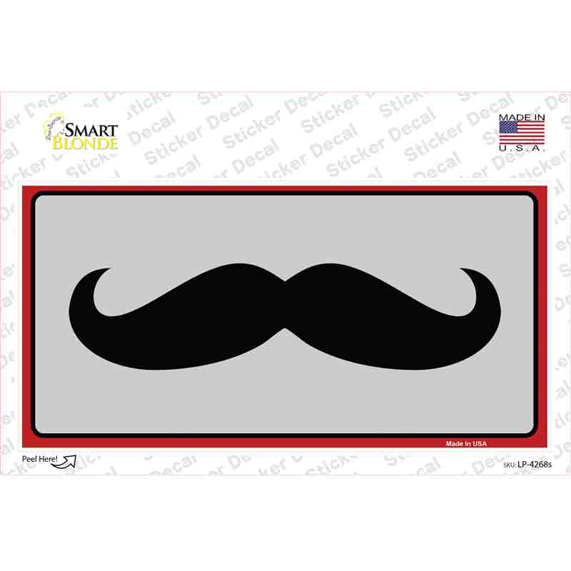Mustache Novelty Sticker Decal