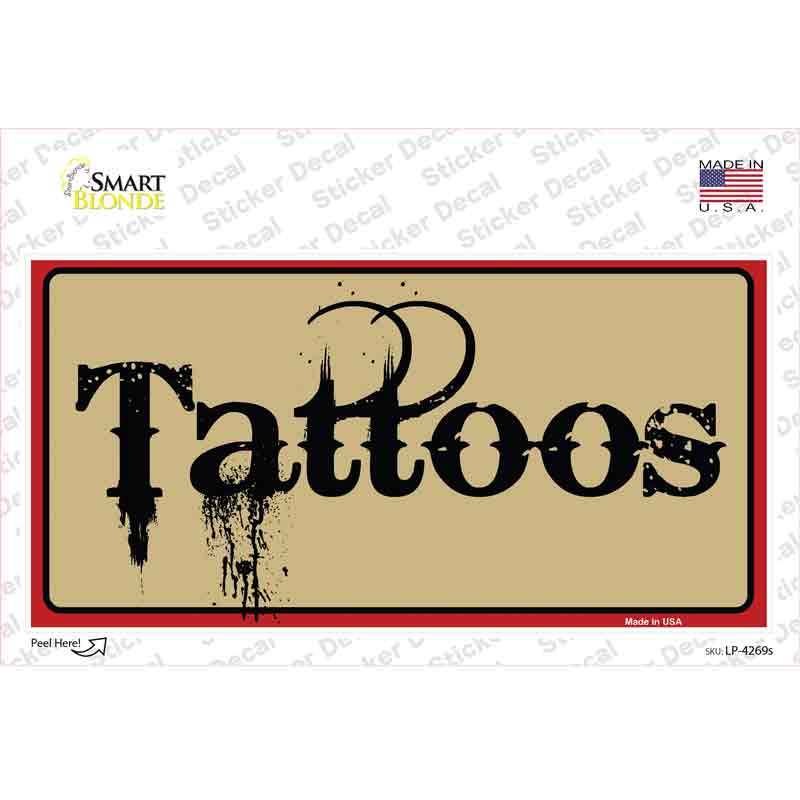 Tattoos Novelty Sticker Decal