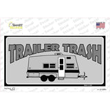 Trailer Trash Grey Novelty Sticker Decal
