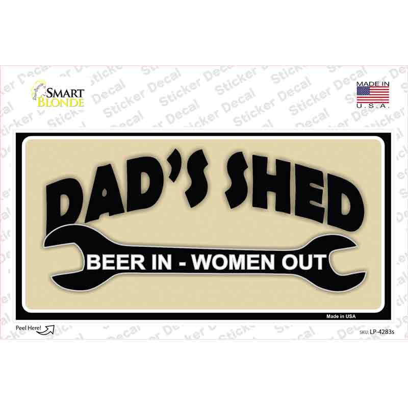 Beer In Women Out Novelty Sticker Decal