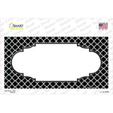 Black White Quatrefoil Center Scallop Novelty Sticker Decal