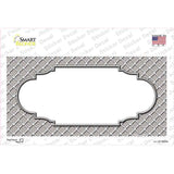 Grey White Quatrefoil Center Scallop Novelty Sticker Decal