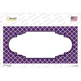 Purple White Quatrefoil Center Scallop Novelty Sticker Decal
