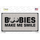 Boobies Make Me Smile Novelty Sticker Decal