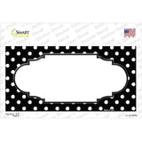 Scallop Black White Polka Dot Novelty Sticker Decal