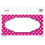 Scallop Pink White Polka Dot Novelty Sticker Decal
