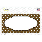 Scallop Brown White Polka Dot Novelty Sticker Decal