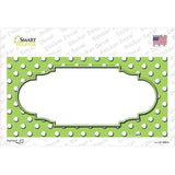 Scallop Lime Green White Polka Dot Novelty Sticker Decal