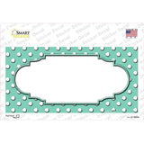 Scallop Mint White Polka Dot Novelty Sticker Decal