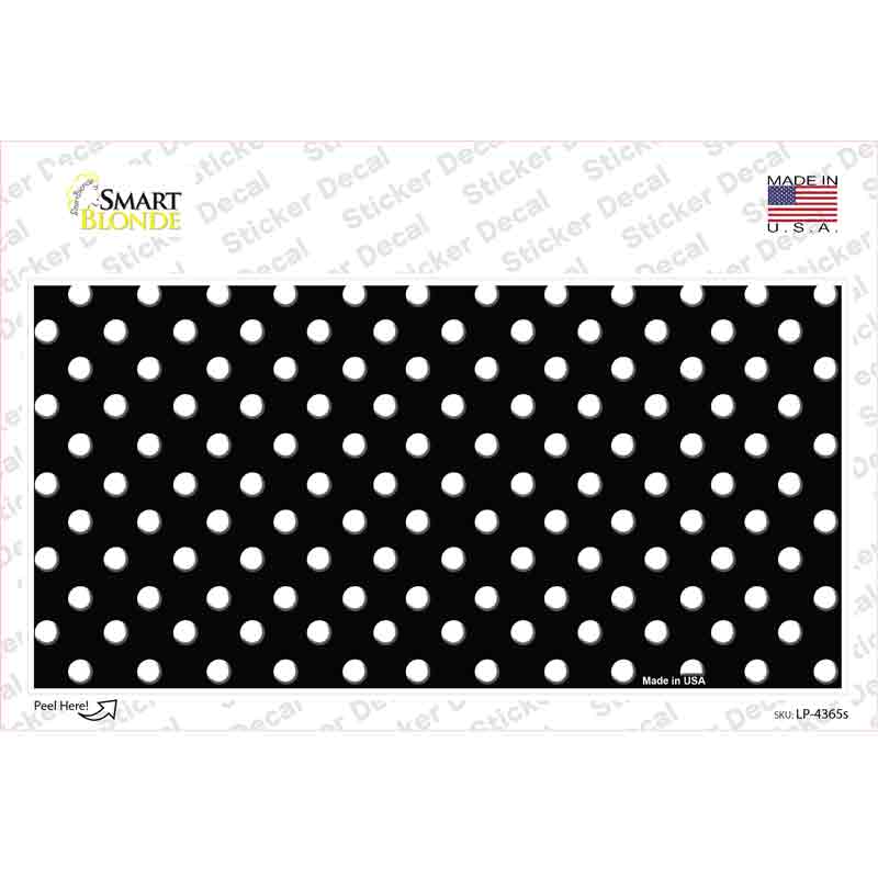Black Polka Dot Novelty Sticker Decal