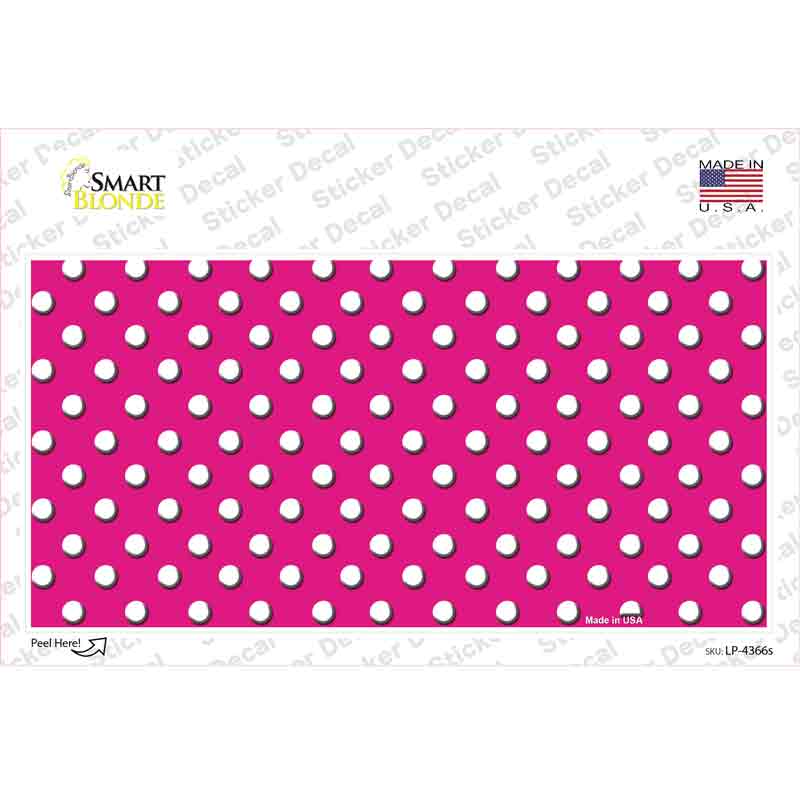 Pink Polka Dot Novelty Sticker Decal