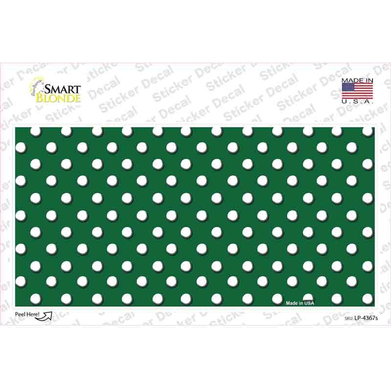 Green Polka Dot Novelty Sticker Decal