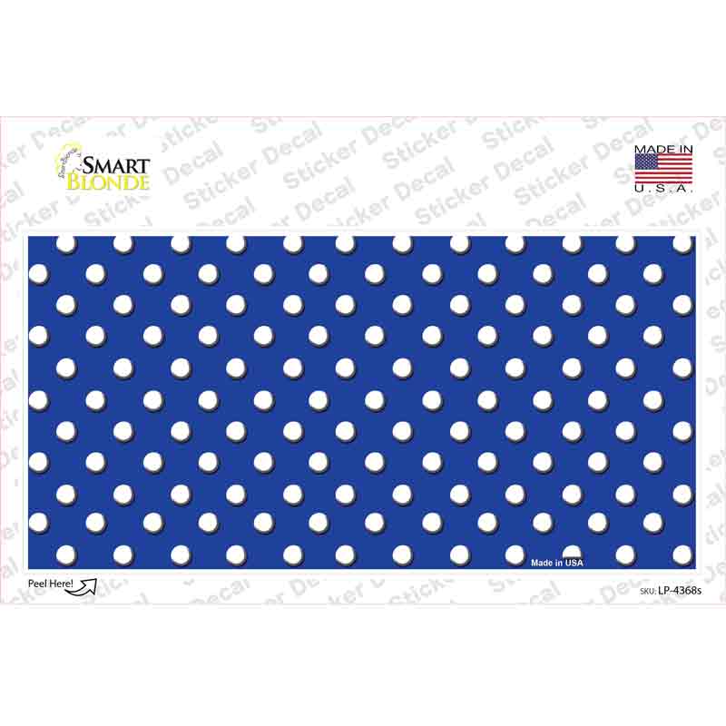 Blue Polka Dot Novelty Sticker Decal