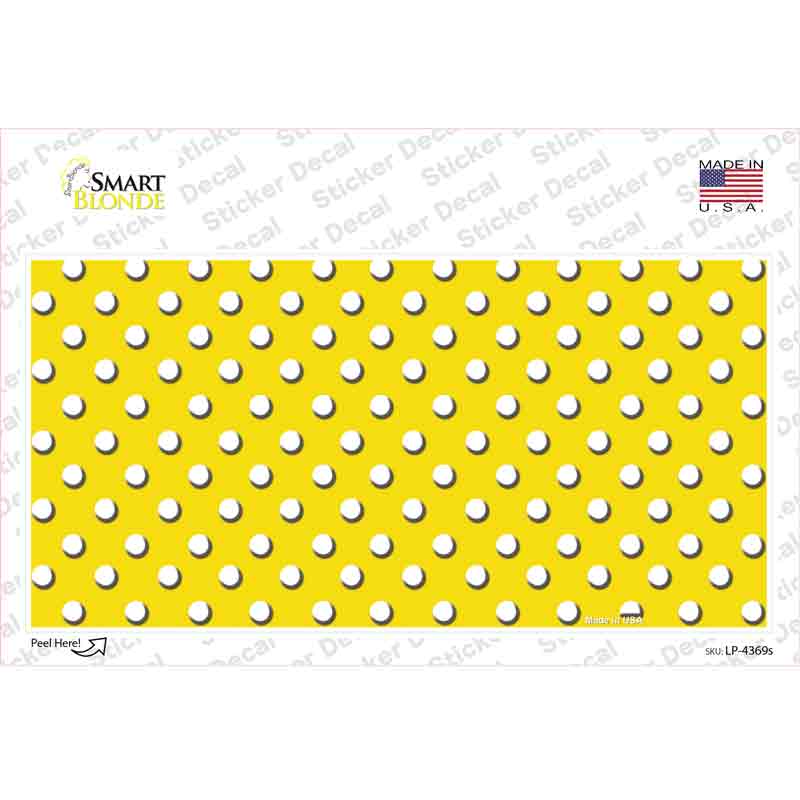 Yellow Polka Dot Novelty Sticker Decal
