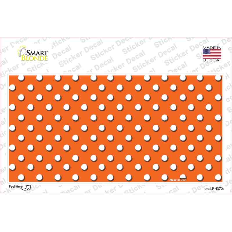 Orange Polka Dot Novelty Sticker Decal