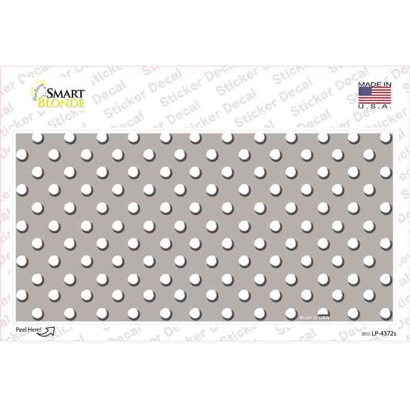 Grey Polka Dot Novelty Sticker Decal