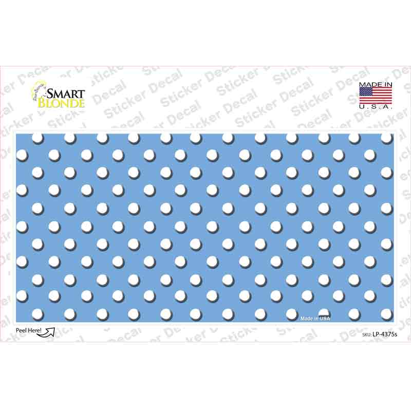 Light Blue Polka Dot Novelty Sticker Decal