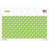 Lime Green Polka Dot Novelty Sticker Decal